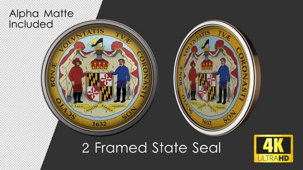 Framed Seal Of Maryland State