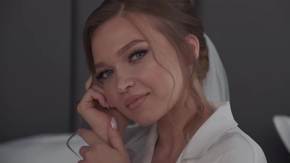 Closeup of a Beautiful Bride's Face