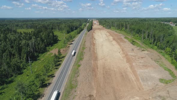 Highway Construction Aerial View