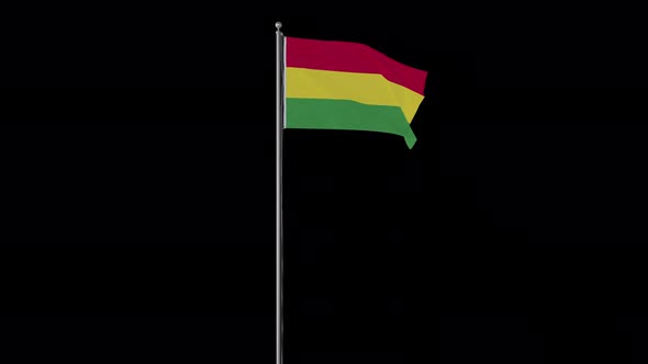 Bolivia Flag Pole Loops With Alpha