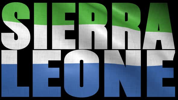 Sierra Leone Flag Into Country Name