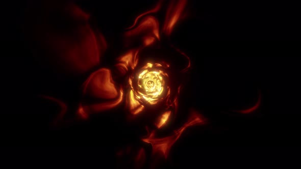 Abstract Flame Tunnel Effect 4K 01