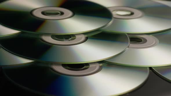 Rotating shot of compact discs - CDs 041