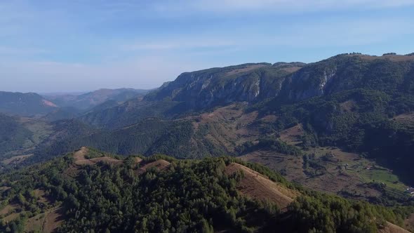 Aerial View Of Trascau Mountains, Romania