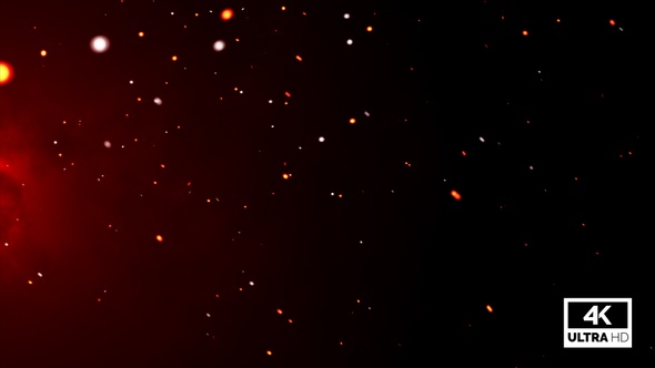 Fire & Smoke Particles Ember Background 4K Video Footage V3 alt