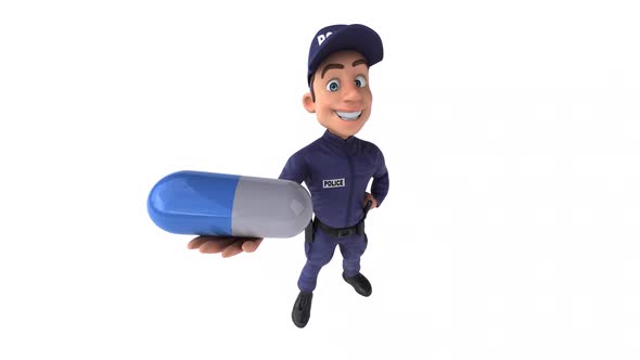 Fun 3D cartoon Police Officer