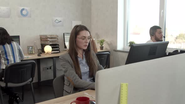 Woman Having Business Phone Call