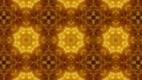 Shining and Bright Gold Kaleidoscope Loop 4K