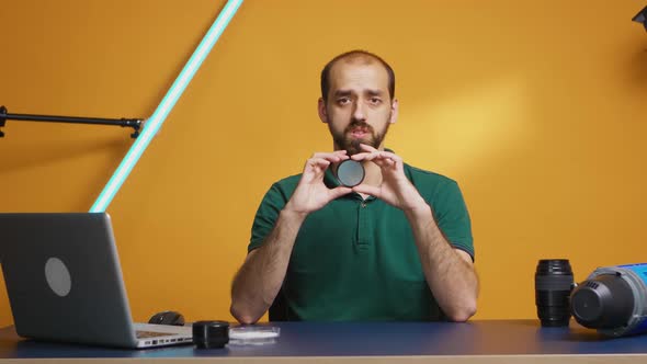 Photographer Holding Nd Filter