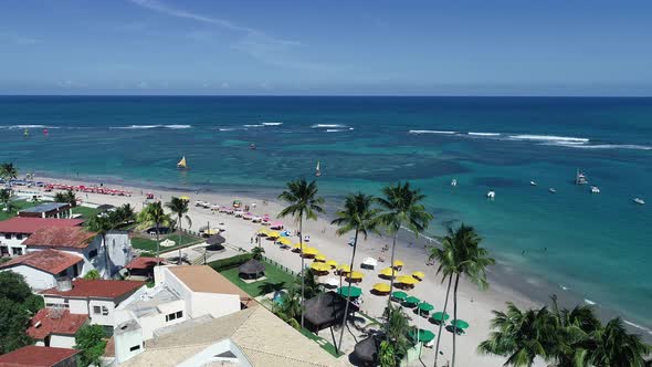 Northeast Brazil. Panorama landscape of beach natural pools.