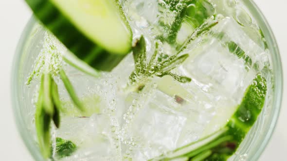 Cucumber and Rosemary Lemonade Top View