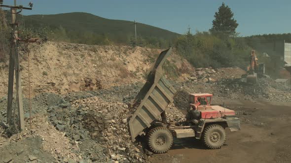 Mining Truck Unload Coal
