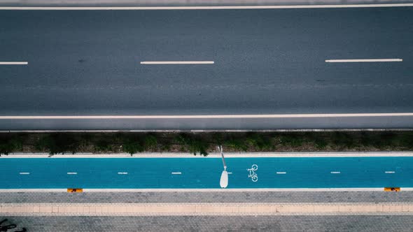 Traffic on the Beach Aerial View 4 K