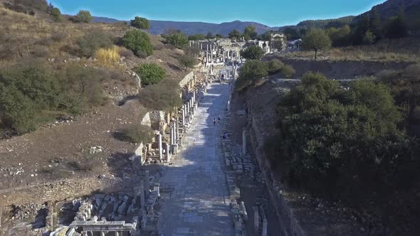 Ephesus antic city road