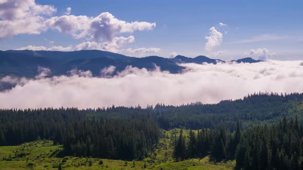 Misty Morning in the Mountains