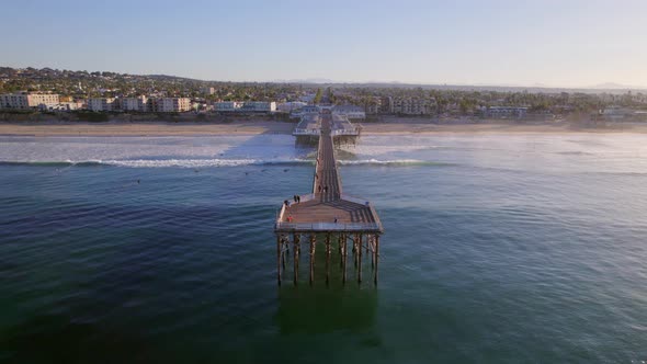 Crystal Pier on Mission Beach San Diego in the Early Morning