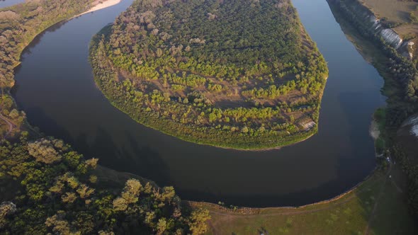 Bend of the Big River Aerial View