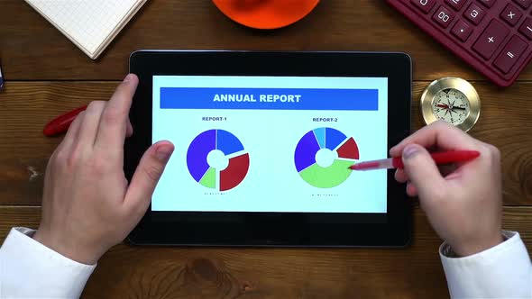 Trader Hands Analyzing Balance