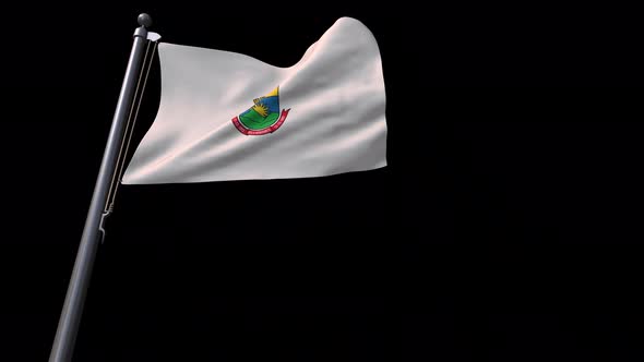 Flag Of Belo Horizonte De Salvador City (Brazil) With Alpha Channel 4K