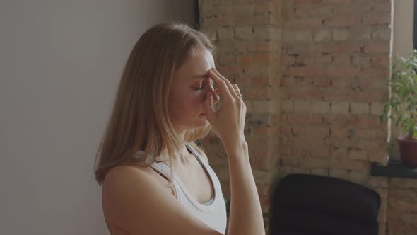 Yoga Instructor Performing Pranayama Technique