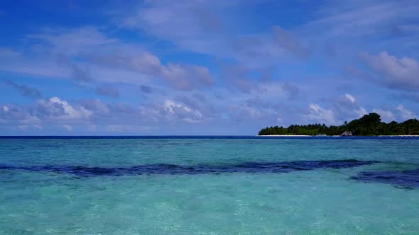 Aerial view seascape of island beach by clear sea with sand background