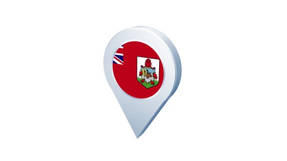 Bermuda Flag Pin Icon
