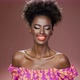 Smiling African Ethnic Young Woman with Colorful Fashion Makeup - VideoHive Item for Sale
