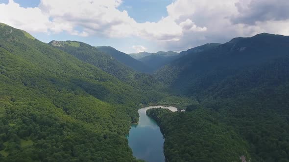 Aerial View on Lake Biograd Montenegro
