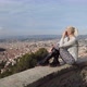 Woman at Mont Boron Panorama of Nice - VideoHive Item for Sale