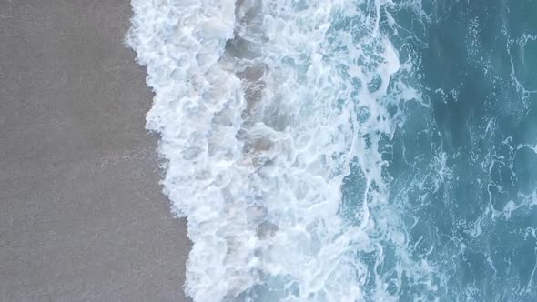 Sea Near the Coast  Closeup Aerial View of the Coastal Seascape