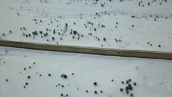 Winter Countryside Road