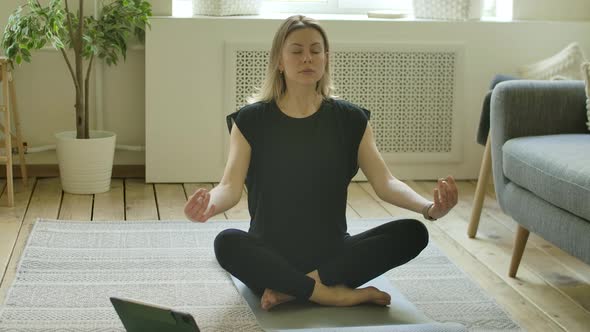 Lotus Flower Position Yoga Exercise