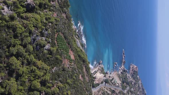 Sea Near the Coast  Aerial View of the Coastal Seascape