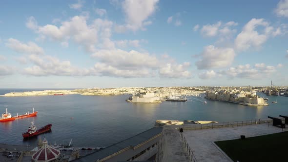 Three Cities as seen from Valletta, Malta Island