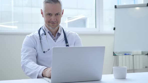 Inviting Gesture By Doctor in Clinic