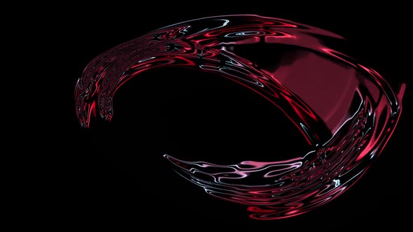 Abstract magic animation of liquid fantastic shapes