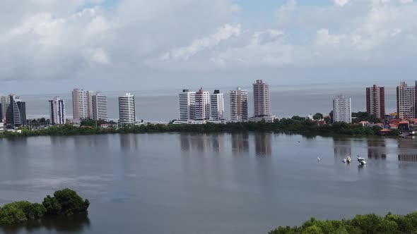 Sao Luis Maranhao at Northeast Brazil. Landmark of historic city.