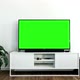 Modern Green Screen TV in a Bright Room - VideoHive Item for Sale