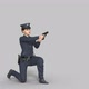 Police Girl Shoots a Pistol - VideoHive Item for Sale