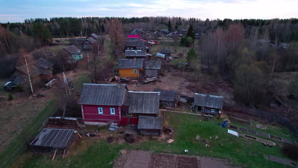 View From Above of an Old Almost Abandonedd Village