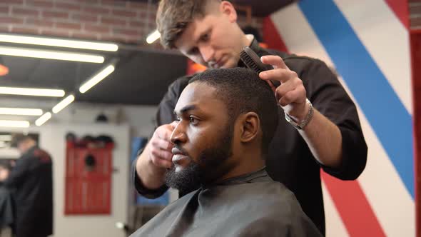 Men's Haircut in an Elegant Elite Barbershop