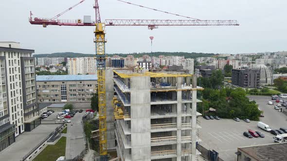 Aerial View of Construction Site