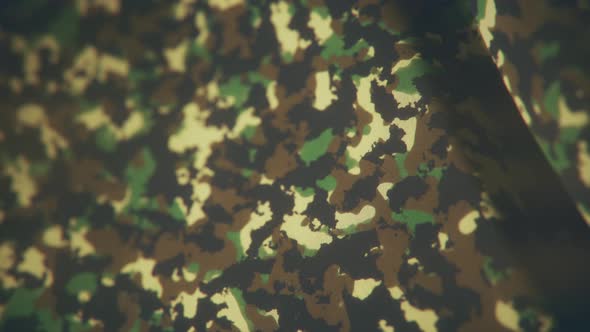 Animation on Military Camouflage Fabric
