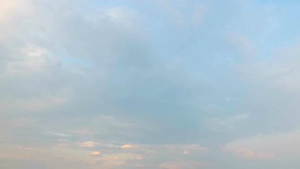 Time lapse of white cloud moving pass around sky background