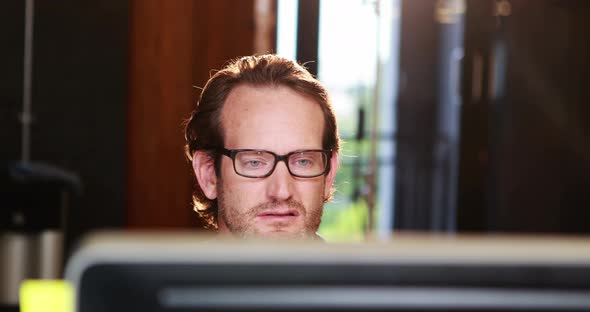 Man working on computer