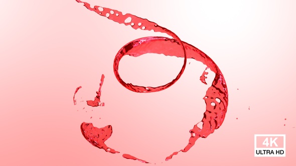 Twisted Red Color Water Splash V5 4K alt