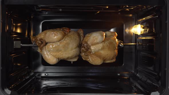 Delicious Rotating Rotisserie Chicken 4K