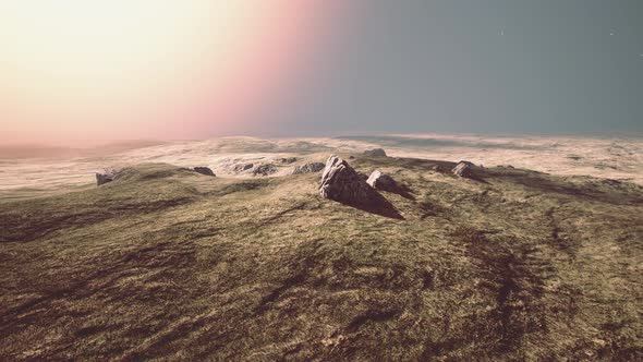 Mountain Valley During Summer Sunrise alt