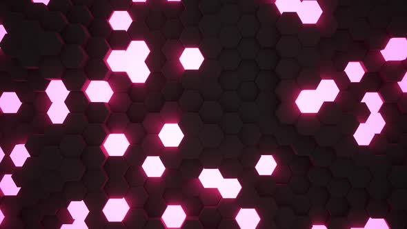 Hexagons Glowing Background 01