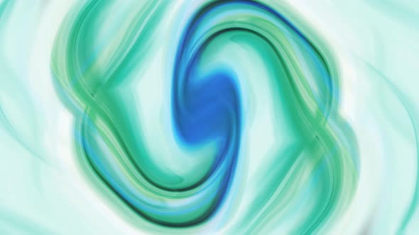 Abstract Background Blue Green Cyan Color Ink Smoke Animation